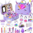 thumbnail interactive-video image 1 of Kids Makeup Kit for Girl,2 In 1 Makeup Toys for Kids with Unicorn Cosmetic, Girl Toys Princess Children Play Makeup Kit with Cosmetic Case Christmas Birthday Gifts for Girls Age 4 5 6 7 8 Year Old., 1 of 8