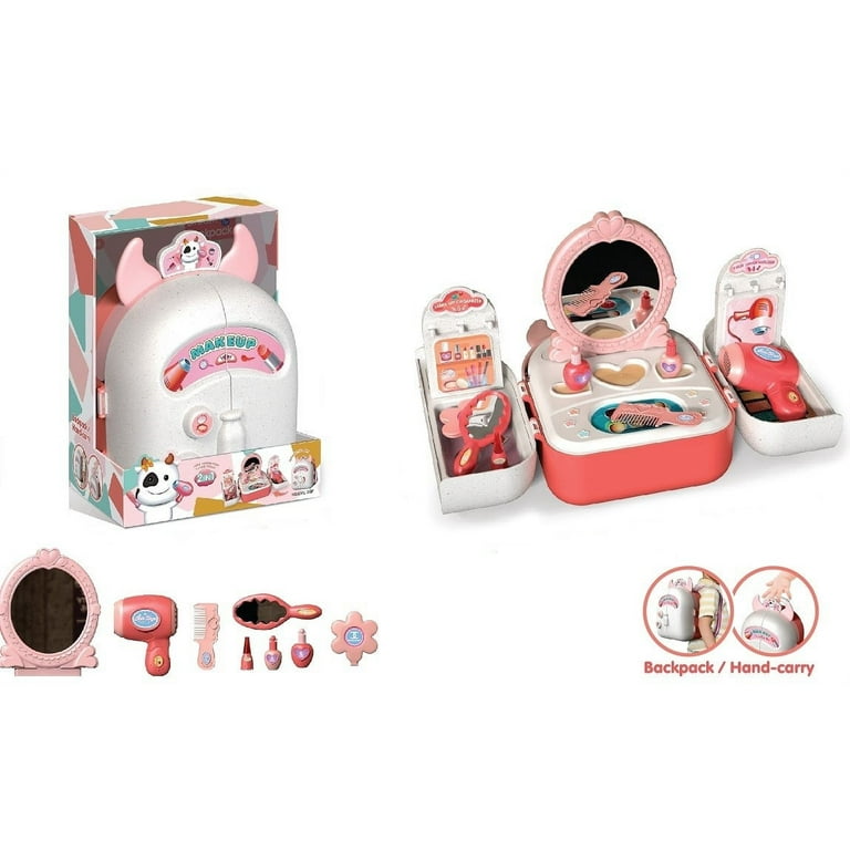 Kids Makeup Kit Girl Pretend Play Makeup My First Backpack Toy