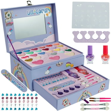 Washable Makeup Set Toy For Girl Beauty Real Makeup Kit Pretend Play ...