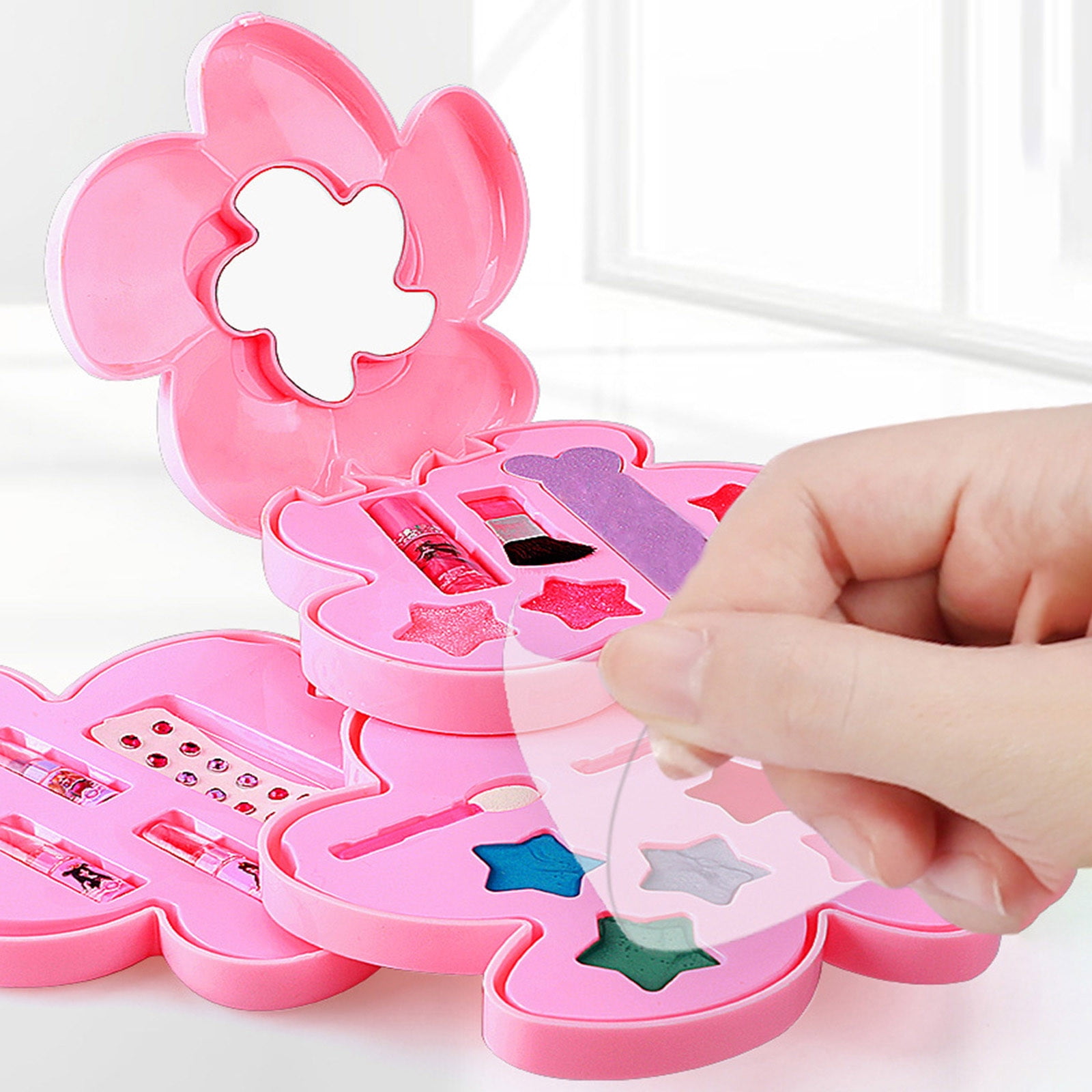 Kids Makeup Kit for Girl, Washable Play Makeup Toys Set for Dress Up