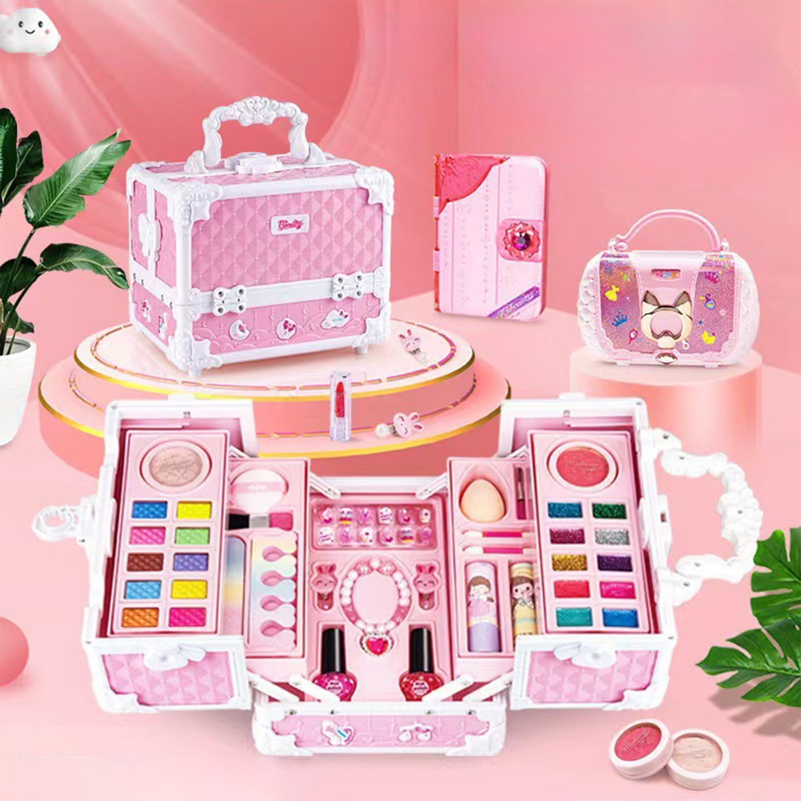 Kids Makeup Kit for Girl, Washable Play Makeup Toys Set for Dress Up
