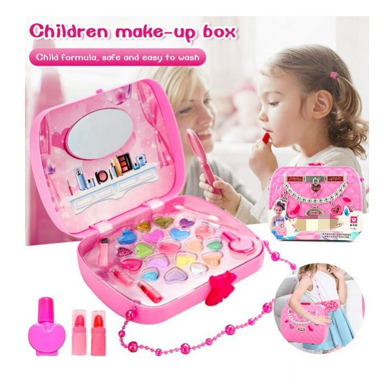 Kids Pretend Makeup Kit Washable Make-up Toys Girls Play Set