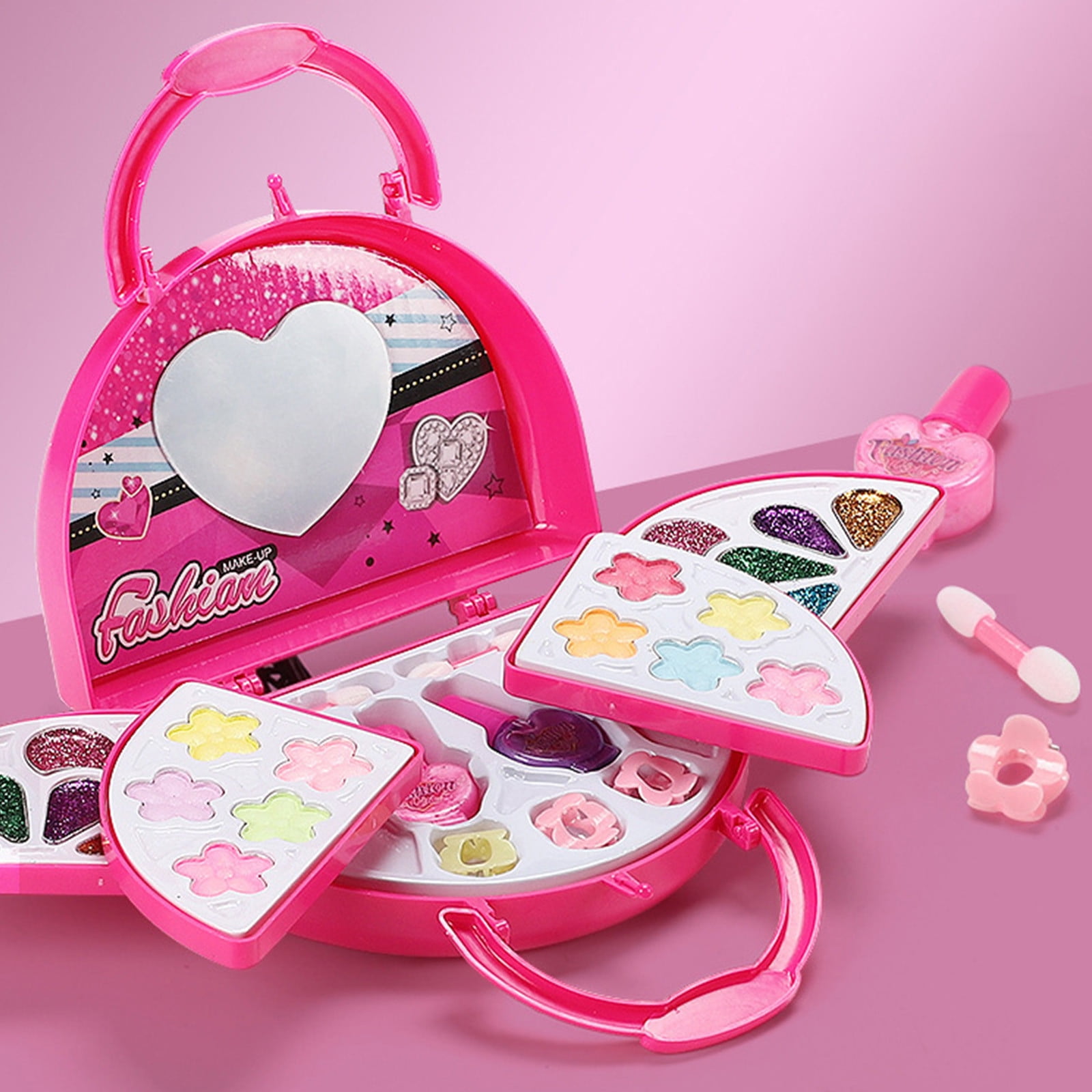 Kids Makeup Kit for Girl, Washable Makeup Set Toy with Real Cosmetic