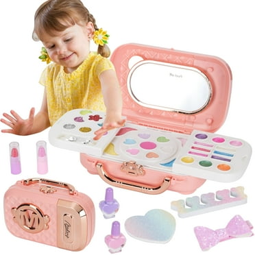 Real Washable Kids Makeup Set - Princess Toy & Birthday Christmas Gift for Girl Age 3-12