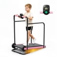 thumbnail image 1 of Kids Manual Treadmill, Fixed 10% Incline Non-Powered Walking Pad, Max 220lbs Capacity with Handrail & Display Screen, Eco-Friendly Manual Walking Running Machine for Home, 1 of 7