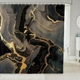 thumbnail image 1 of Kids Marbling Shower Curtains Black Grey Gold Luxury Abstract Marble Waterproof Bath Curtains Perfect for Boys’ Room Decor (72"x84) Includes 12 Hooks Create a Sophisticated Kids' Bathroom, 1 of 6