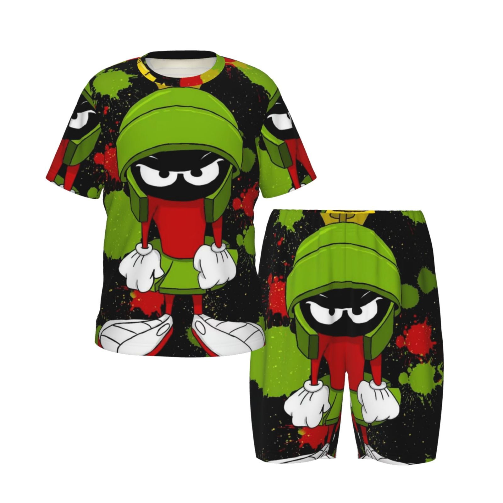 Kids Marvin the Martian Pajama Set Kids Cartoon Tee Shirt And Short Set ...