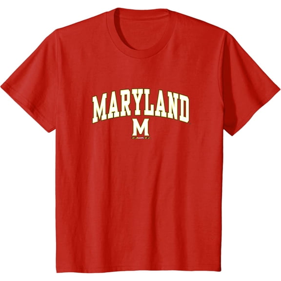 Kids Maryland Terrapins Kids Arch Over Red Officially Licensed T-Shirt