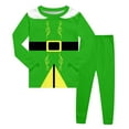 thumbnail image 1 of Kids Matching Christmas Pajamas Cute Christmas Elf Pajamas Long Sleeve Crew Neck Festival Party Sleepwear Kids Pjs Girls 9-10 Years, 1 of 4
