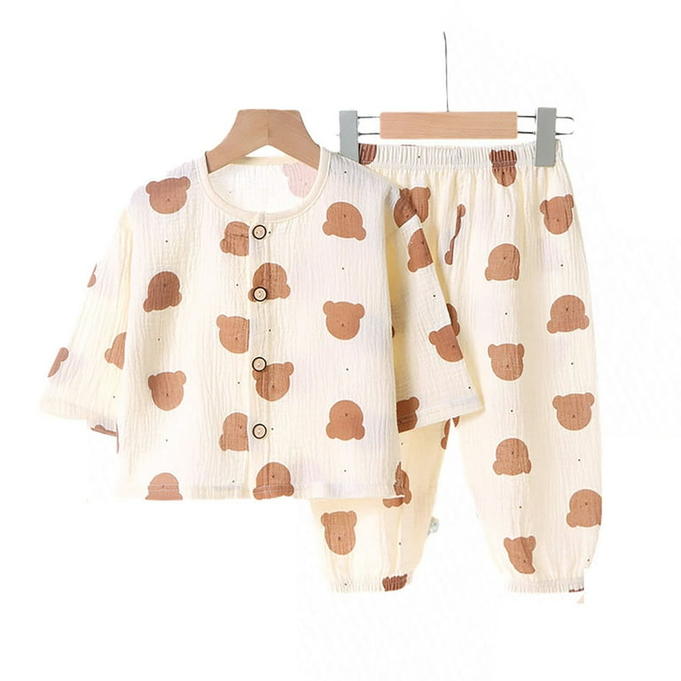 Kids Matching Pajamas Long Sleeve Jammies Toddler Pajama Sets