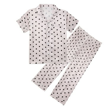 Kids Matching Pajamas Pajamas Set Girls Long Sleeve Easy Peasy Toddler Clothes Family Pajamas for Kid Girls 8-9 Years
