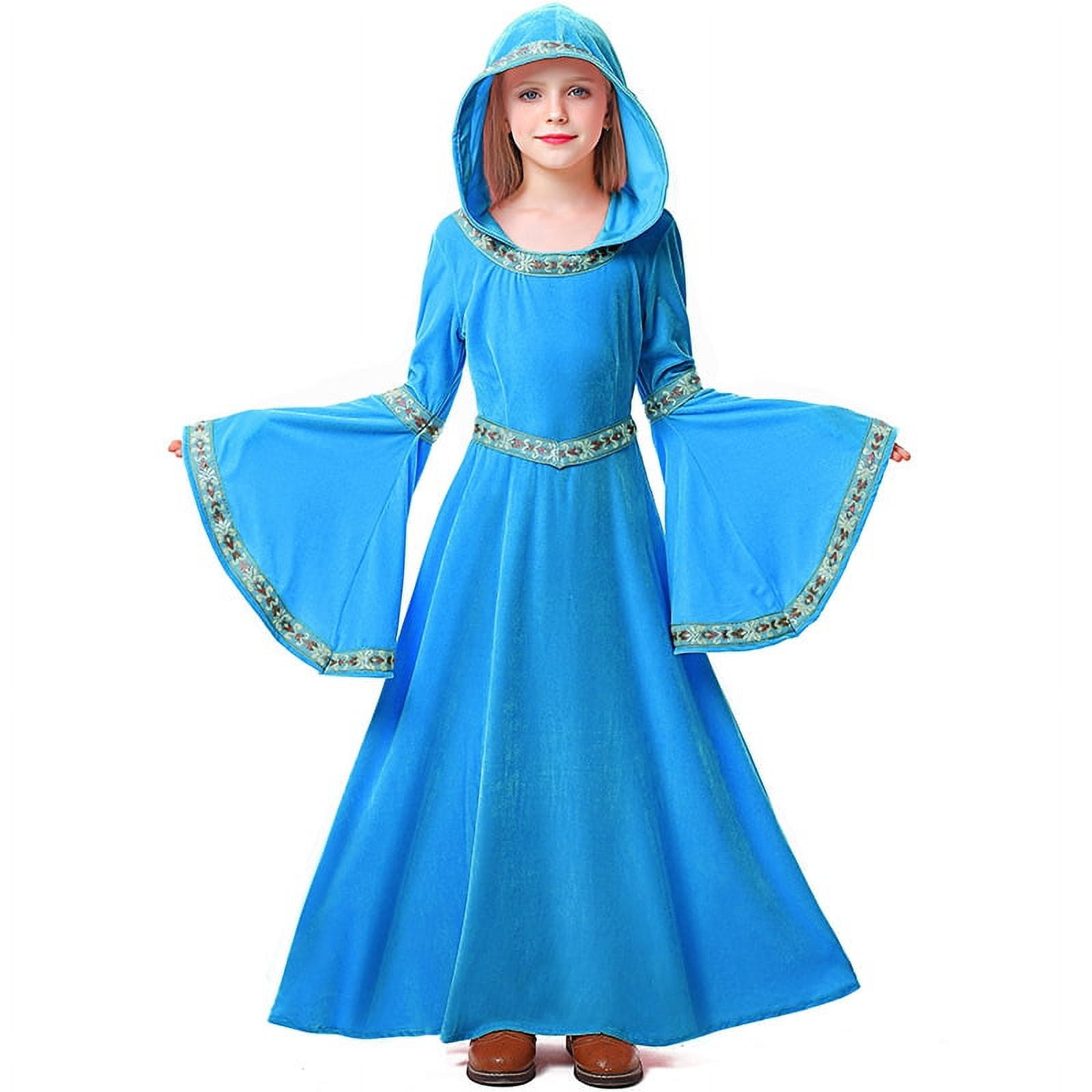 Kids Medieval Princess Costume Renaissance California Costume Robe Gown