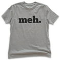 thumbnail image 1 of Kids Meh Shirt, Youth Kids Boy Girl T-Shirt, Geek Shirt, Nerd Shirt, Gamer Shirt, Gaming Shirt, Funny Sassy Tee, Dark Heather Gray, Medium, 1 of 4