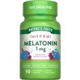thumbnail image 1 of Kids Melatonin Chewable Tablets | 1mg | 90 Count | Grape Flavor | by Nature's Truth, 1 of 2