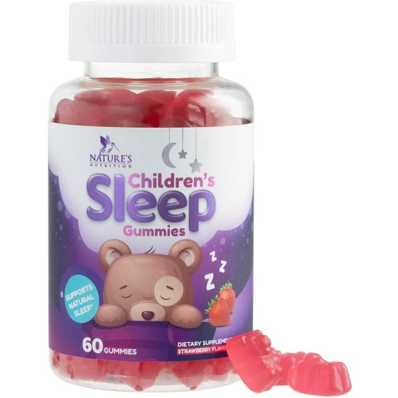 Kids Sleep Gummies 2mg - Children's Sleep Gummy with Melatonin, Non-Habit Forming, Works with Natural Sleep Cycle, Supports Peaceful, Restful Sleep, Calm & Drug-Free, Natural Berry Flavor, 60 Gummies