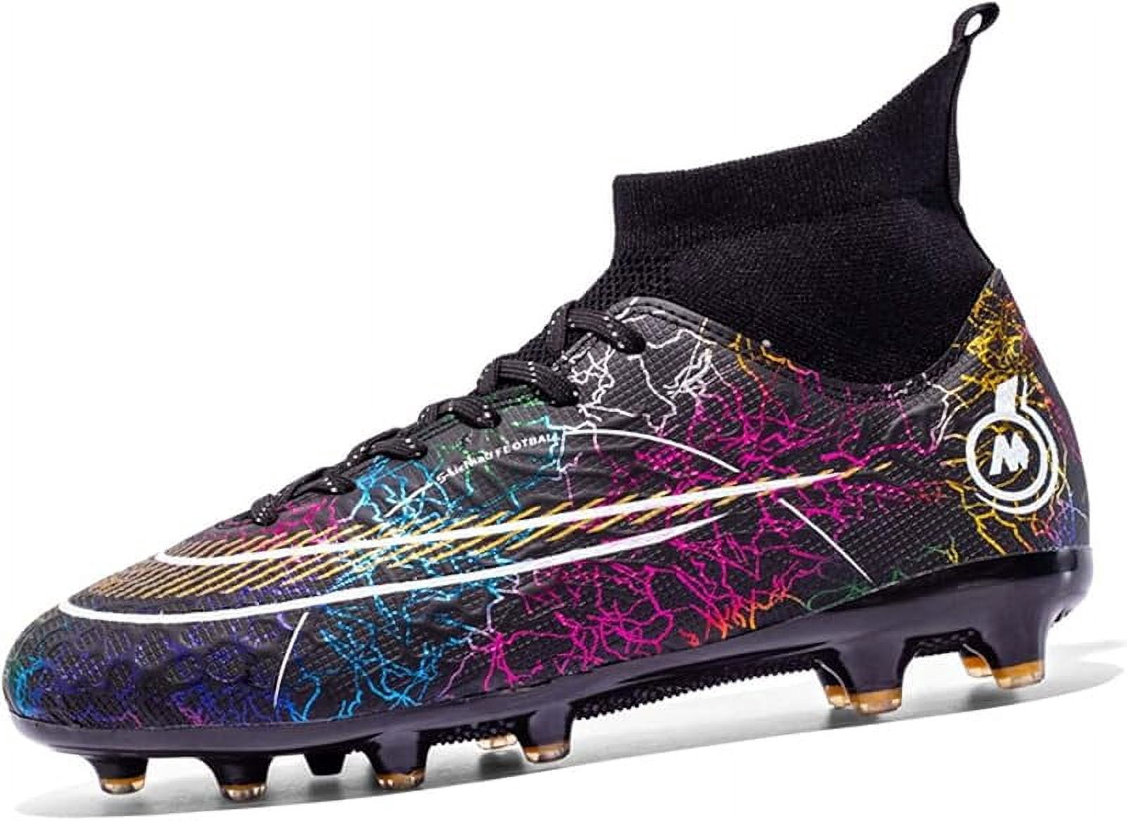 Men Soccer Shoes Kids Football Gold Cleats and Turf Shoes