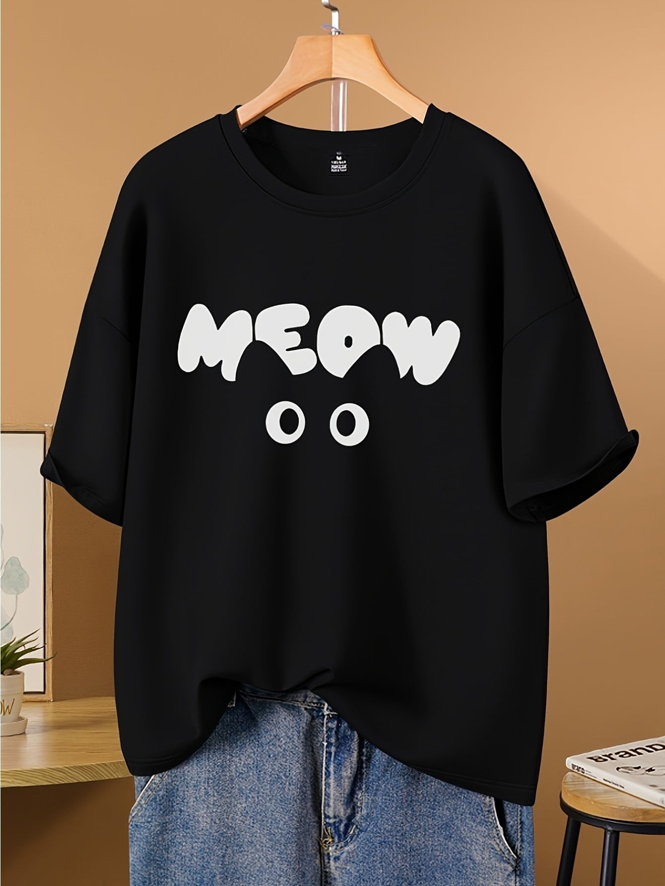 White Meow Printed Sweatshirt With Trouser For Kids
