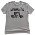 thumbnail image 1 of Kids Mermaids Have More Fun T-shirt, Youth Kids Girl T-Shirt, Summer Shirt, Mermaid T-shirt, Ocean Beach Swim T, Dark Heather Gray, Small, 1 of 4