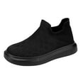 thumbnail image 1 of Kids Mesh Lightweight Breathable Casual & Dress Slip-On Sneakers, Black, 4.5-5 Years, 1 of 6