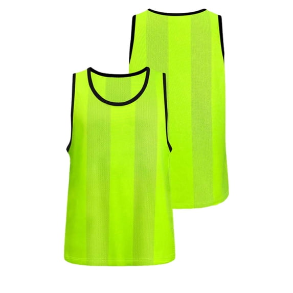 Kids Mesh Training Vest Youth Soccer Scrimmage Pinnies Team Sports Bibs for Children Outdoor Activities Training Camp Events 5-12 Years Green