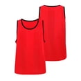 thumbnail image 1 of Kids Mesh Training Vest Youth Soccer Scrimmage Pinnies Team Sports Bibs for Children Outdoor Activities Training Camp Events 5-12 Years Red, 1 of 5