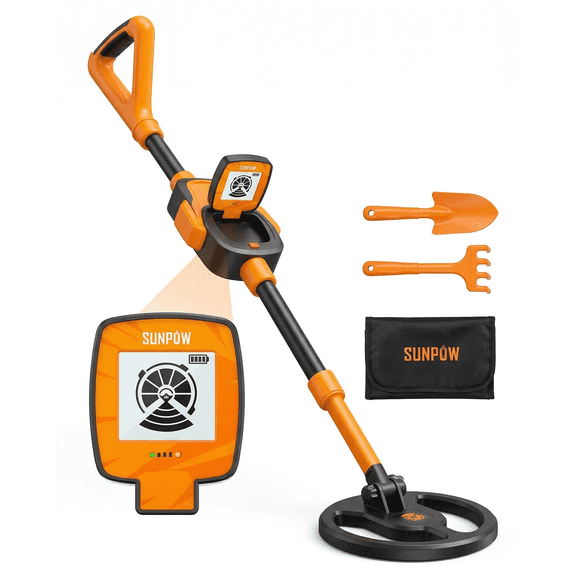 Kids Metal Detector with Fun Treasure Animation & Waterproof Coil, Metal Detector for Kids Outdoor Toys for Kids Ages 4-8 Ideal 10 Year Old Boy Gifts
