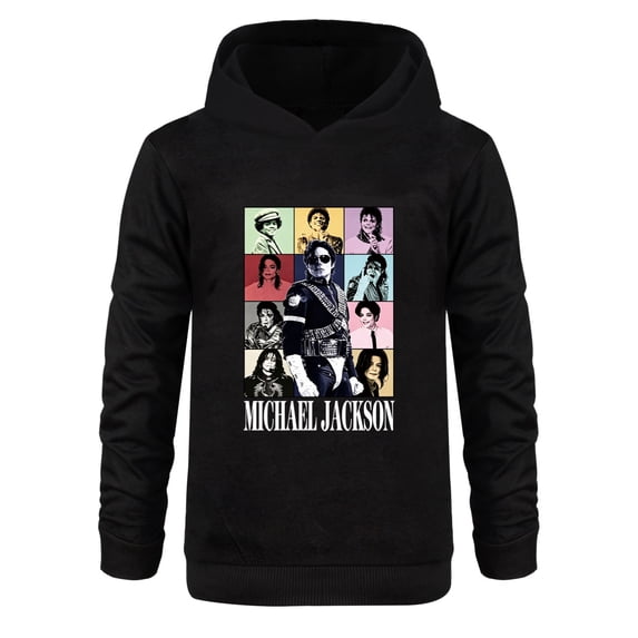 Kids Michael Hoodie Classic Pop Music Star Graphic Pullover Hooded Sweatshirt for Boys Girls Casual Long Sleeve Tops Christmas Gift