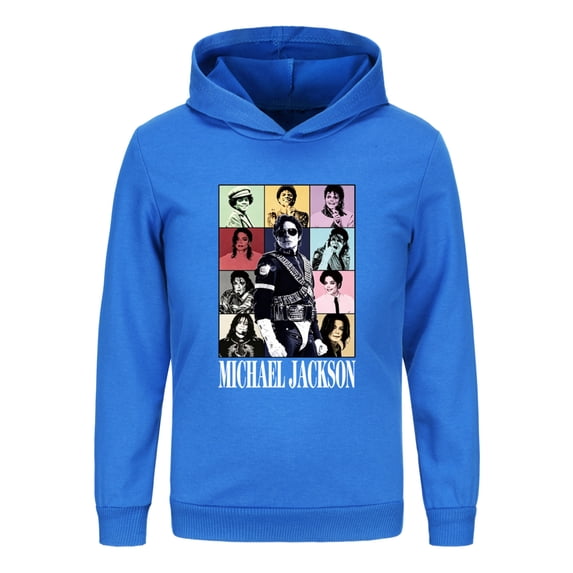 Kids Michael Hoodie Classic Pop Music Star Graphic Pullover Hooded Sweatshirt for Boys Girls Casual Long Sleeve Tops Christmas Gift