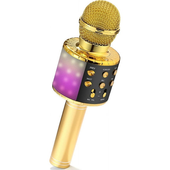 Kids Microphone. Karaoke Wireless Microphones Bluetooth Handheld Karaoke Machine for Kids. Best Gifts Toys for 3 4 5 6 7 8 9 10 11 12 year old Girls and Boys