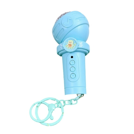 Kids Microphone Keychain Shape Recorder Pendant Reusable Recording Function Compactly Keyring Design Safe ABS Gift Item