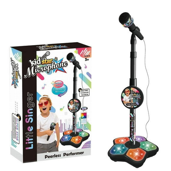 Kids Microphone Toy with Stand, Enhanced Connectivity for MP3, Mobile Phone, Karaoke Machine for Kids,Birthday Gift for Girls and Boys | Toy for Kids Ages 4, 5, 6, 7, 8+ Years Old