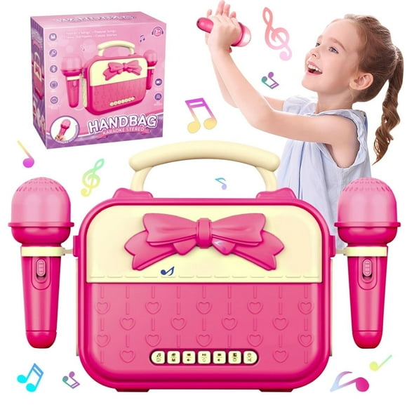 Kids Microphone Toys for Girls 3-6 Years, Karaoke Machine for Kids,Girls Toys Ages 4-6, Music Toys for Girls 2 3 4 5 Year Old, (Pink)