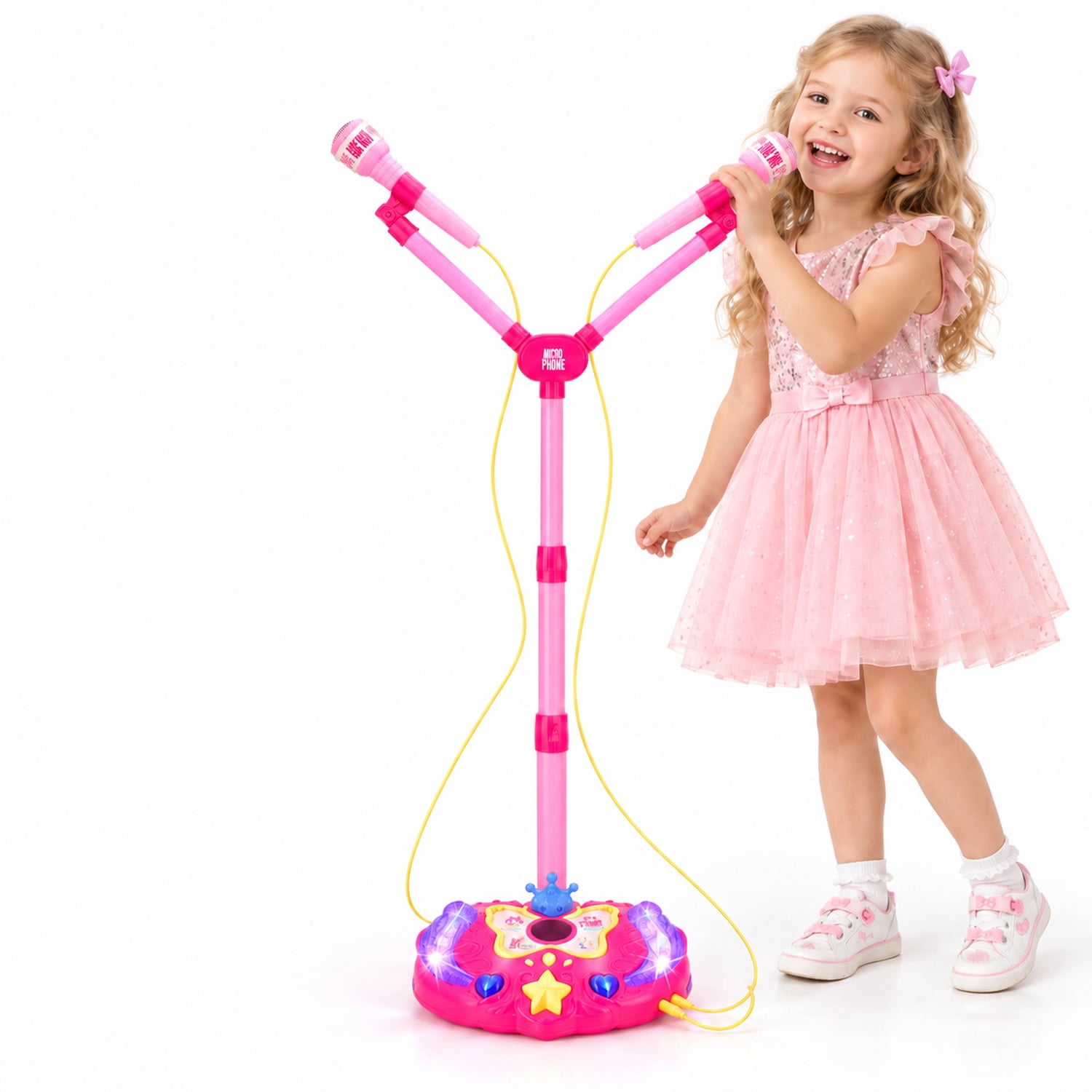 Kids Microphone Toys for Girls 3-6 Years, Karaoke Musical Instrument ...