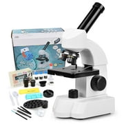 Kids Microscope Kit-Microscope for Kids Children Student 40X-750X,Compound Biological Educational Microscope with Smartphone Adapter Slides Set. STEM Toy, Gift for Boys & Girls Age 6+
