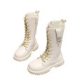 thumbnail image 1 of Kids Mid Calf Boots,Mid Calf Boots for Kids - Modern Tall Fashion Boots with Clean Structured Upper,Round Toe and Side Zipper Mid Shaft Boots,Mid Shaft Dress Boots,Casual Footwear for Autumn Winter, 1 of 6