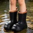 thumbnail image 1 of Kids' Mid Calf Rain Boots Waterproof Gardening Farm Outdoor Playing Footwear Size 2-9 Year, 1 of 7