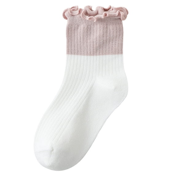 Kids Mid Tube Socks Color Block Soft Lightweight Flexible Children Socks Fashion Sporty Short Daily Sports Socks for Boys Girls 3-8 Years Photography Party Gift