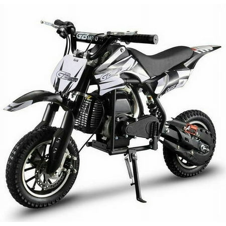 Kids Mini 50CC Gas Dirt Bike, 2 Stroke Ride on Bike with Off-Road Tire, Shocks, Pull Start, Oil Mixed Required, Support Up to 165lbs,Max Speed 20Mph, Age 8+