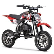 Kids Mini 50CC Gas Dirt Bike, DB1 Model 2 Stroke Ride on Bike with Off-Road Tire, Shocks, Pull Start, Oil Mixed Required, Support Up to 165lbs