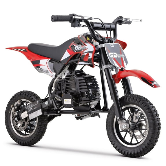 Kids Mini 50CC Gas Dirt Bike, DB1 Model 2 Stroke Ride on Bike with Off-Road Tire, Shocks, Pull Start, Oil Mixed Required, Support Up to 165lbs