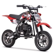 Kids Mini 50CC Gas Dirt Bike, DB1 Model 2 Stroke Ride on Bike with Off-Road Tire, Shocks, Pull Start, Oil Mixed Required, Support Up to 165lbs