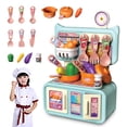 thumbnail image 1 of Kids Mini Pretend Kitchen Playset, Blue Simulation Cooking Stove Toy, Safe Smooth ABS Plastic Chef Role Play Toy, Educational Birthday Holiday Gift for Toddler Boys Girls Ages 3+, 1 of 7