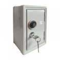 thumbnail image 1 of Kids Mini Safe Bank, Metal Cash Box, with Key and Combination Lock, White, 1 of 1