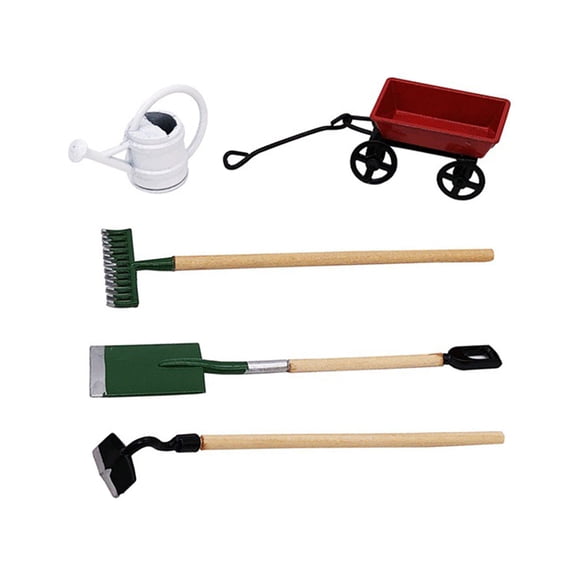 Miniature Garden Scene Decoration with Mini House and Gardening Tools, Perfect for Garden Decor and Outdoor Display