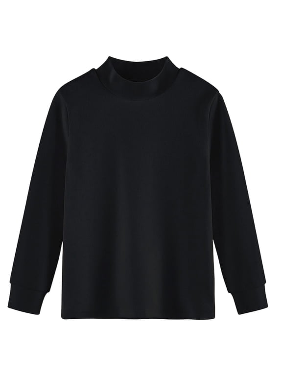 Kids Neck Solid Color Warm Undershirt â Skin-Friendly Cotton Windproof Base Layer, Simple Minimalist Style, Suitable for Autumn Winter School Wear (2-18Y)