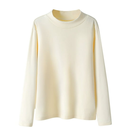 Kids' Mock Neck Thermal Top Boys Girls Soft Long Sleeve Base Layer Solid Color Casual Comfortable Shirt Big Kids Wear 3-13Y