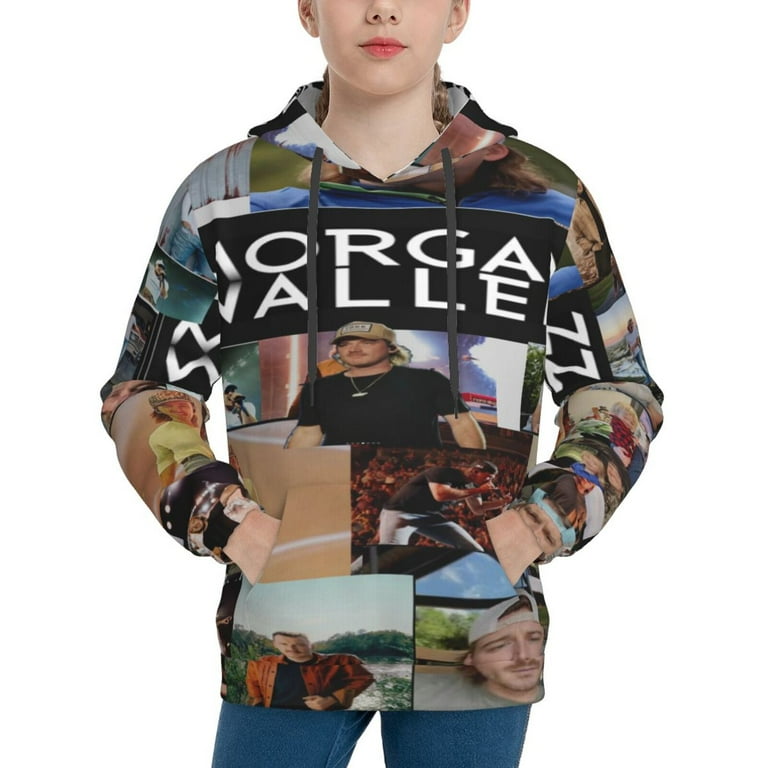 Kids Morgan Wallen Pullover Hoodie Realistic 3d Print Graphic Hooded Sweatshirts With Drawstring Walmart