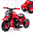 thumbnail image 1 of Kids Motorcycle, 6V Battery Powered Ride on Motorcycle with Bubble Maker, Music, LED Headlight, Forward & Backward, 3 Wheels Electric Motorcycle for Kids, Gift for Boys & Girls, 1 of 7