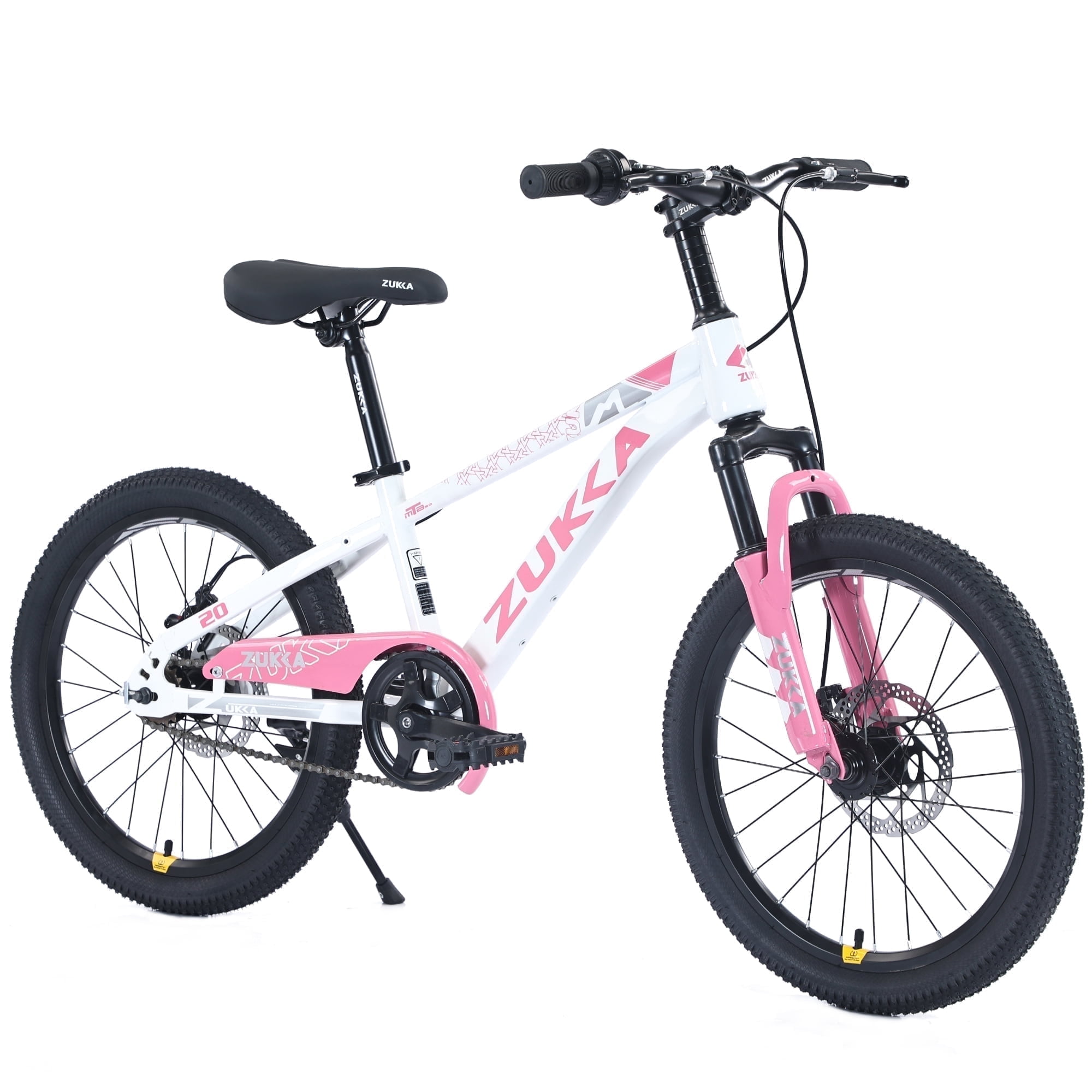 Juuar 20" Mountain Bike for Kids Age 7-10 Years, Single Speed Disc Brake MTB Bicycle with Suspension Fork, Comfort Steel Frame Girls Bike for Christmas Gifts, Fits Riders 44"-56", White