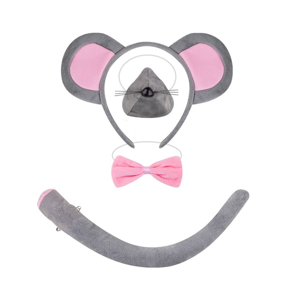 Kids Mouse , Animal Ears Headband, Cute Little Mouse Accessory Hair Band for Party Carnival, One Size